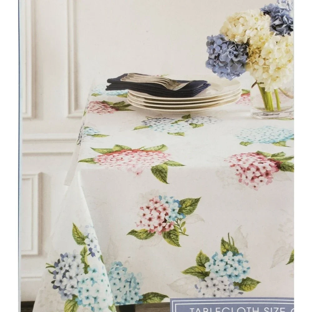 Textured Printed Fabric Tablecloth 52
